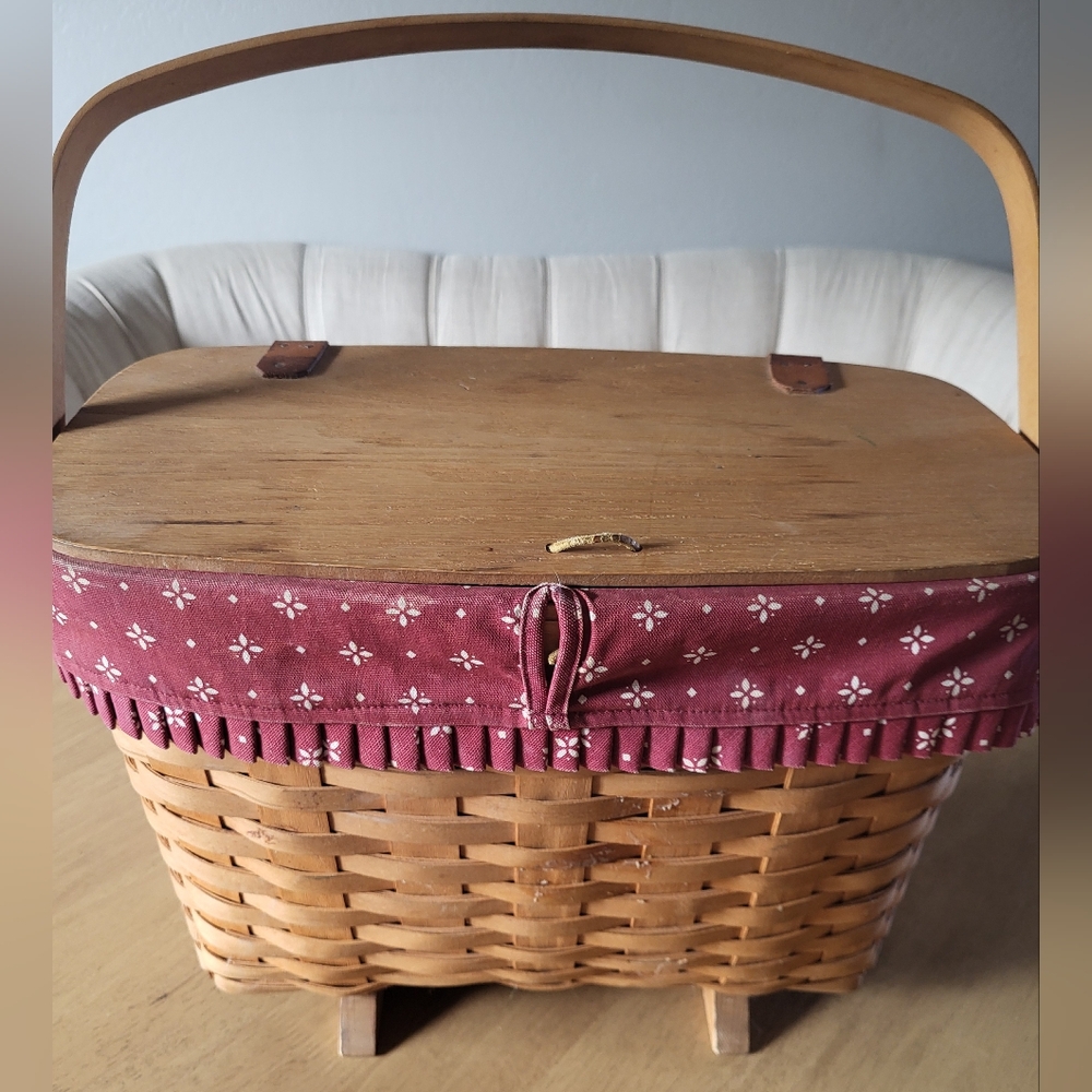 Longaberger Footed Magazine Basket